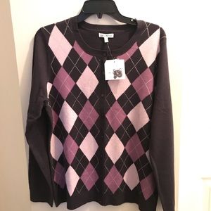 Argyle Sweater Front buttons